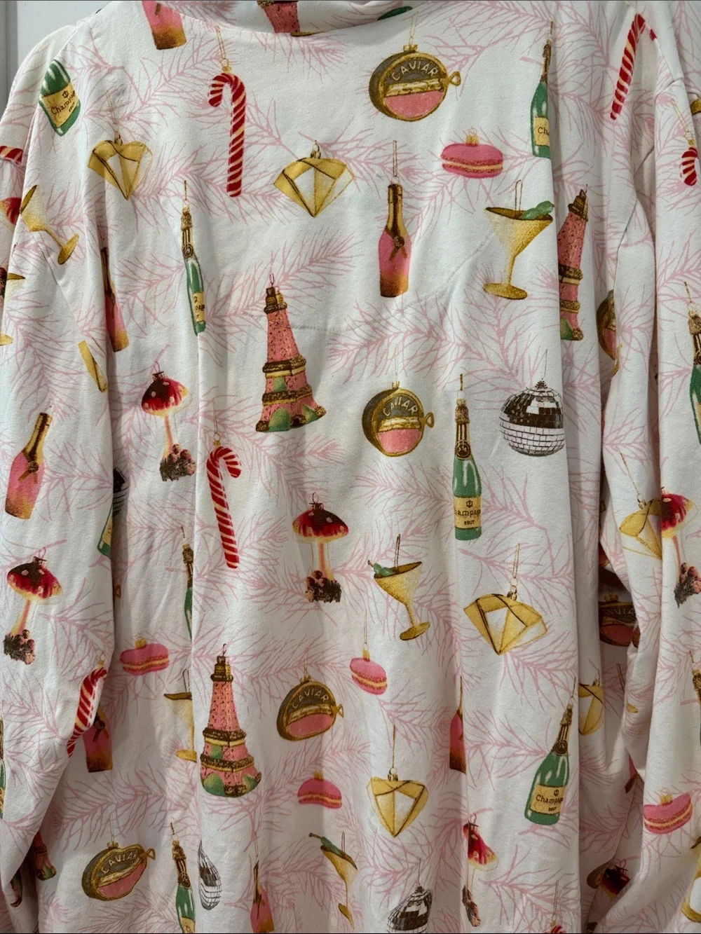 BedHead Pink Champagne & Candy Holiday Print  Pajama Set
